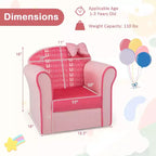 Joli canapé rose avec nœud, pour enfants, fauteuil rembourré pour tout-petits