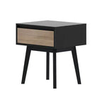 Tables de chevet scandinaves en bois avec tiroir de rangement
