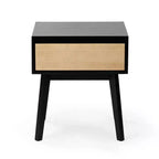Tables de chevet scandinaves en bois avec tiroir de rangement