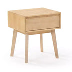 Tables de chevet scandinaves en bois avec tiroir de rangement