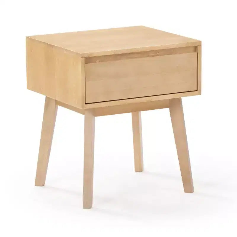 Tables de chevet scandinaves en bois avec tiroir de rangement