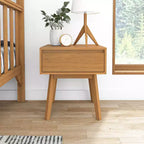 Tables de chevet scandinaves en bois avec tiroir de rangement