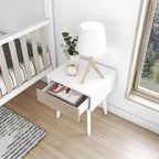 Tables de chevet scandinaves en bois avec tiroir de rangement