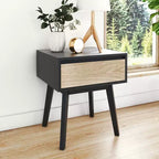 Tables de chevet scandinaves en bois avec tiroir de rangement