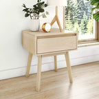 Tables de chevet scandinaves en bois avec tiroir de rangement