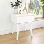 Max & Lily Scandinavian Nightstand Wood Bedside Side Tables with Storage Drawer for Bedroom