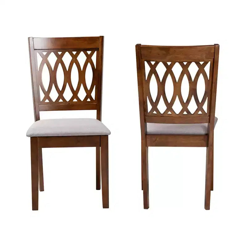 Chaise de salle à manger moderne en tissu et en bois