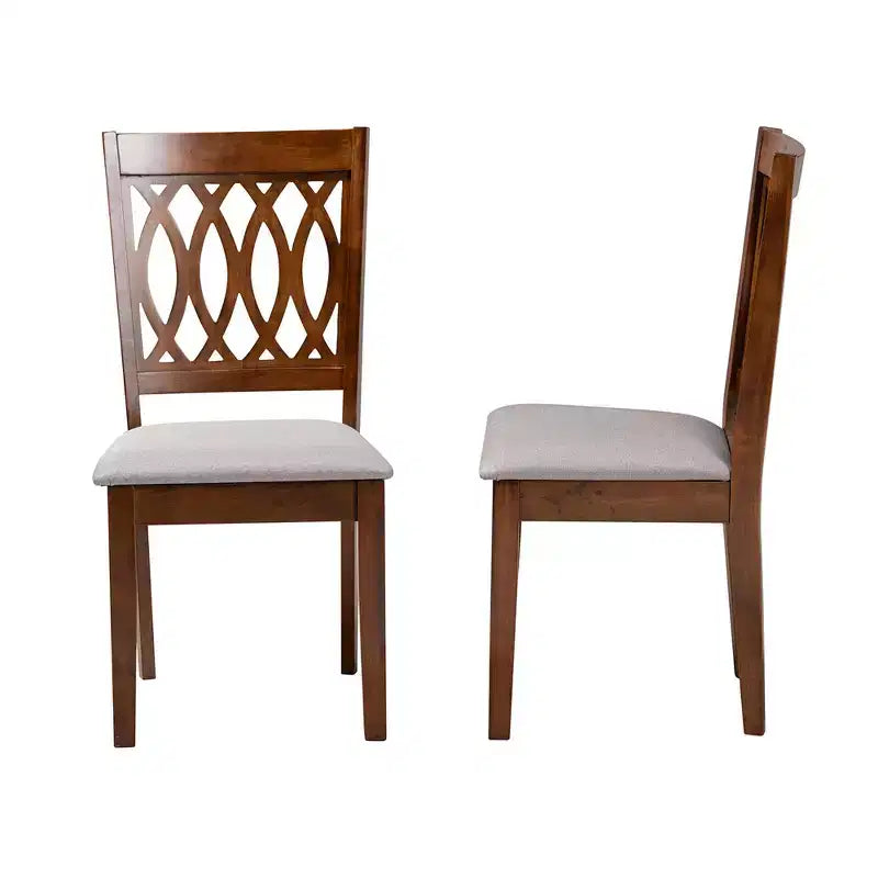 Chaise de salle à manger moderne en tissu et en bois