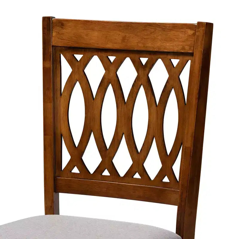 Chaise de salle à manger moderne en tissu et en bois