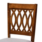 Chaise de salle à manger moderne en tissu et en bois