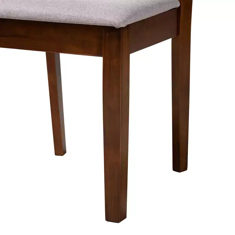 Chaise de salle à manger moderne en tissu et en bois
