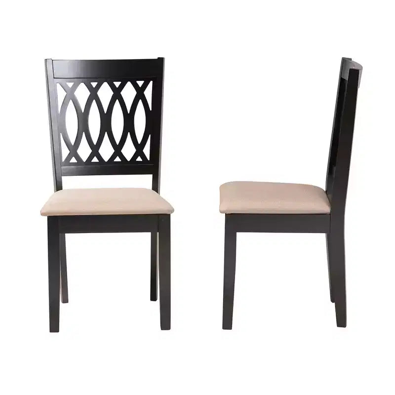 Chaise de salle à manger moderne en tissu et en bois
