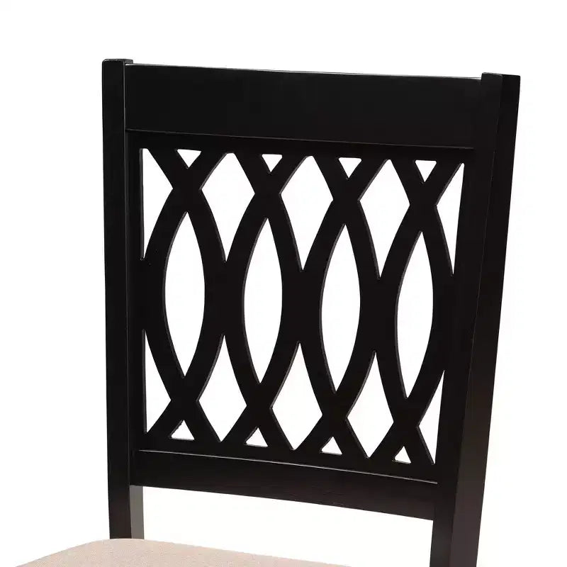 Chaise de salle à manger moderne en tissu et en bois