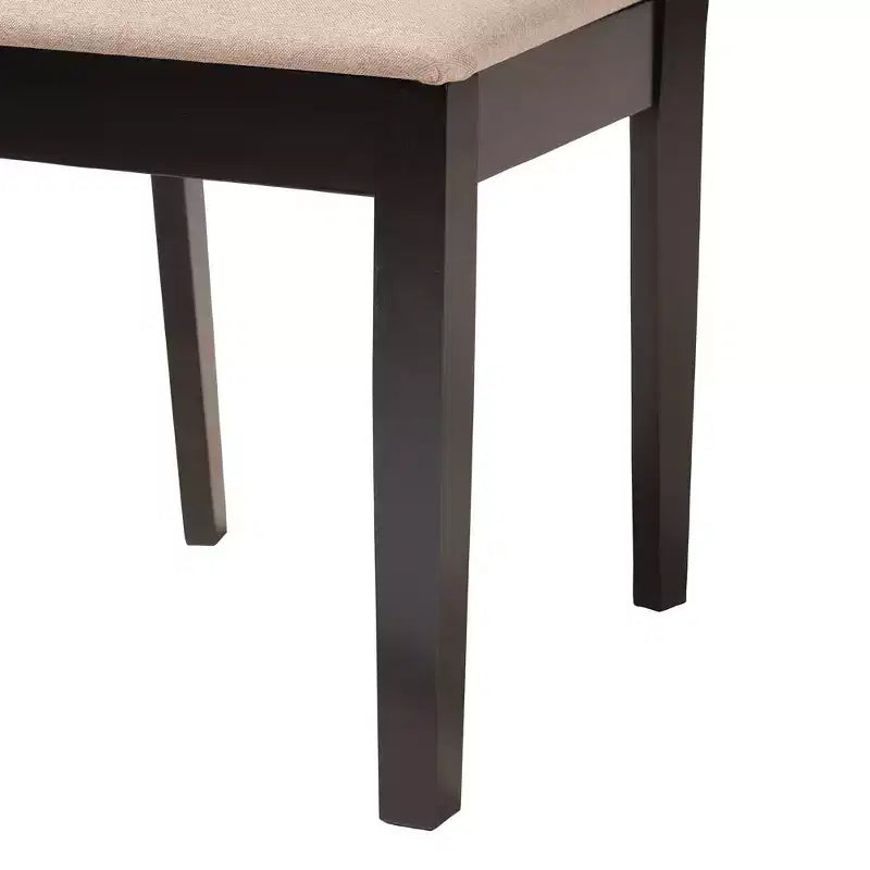 Chaise de salle à manger moderne en tissu et en bois