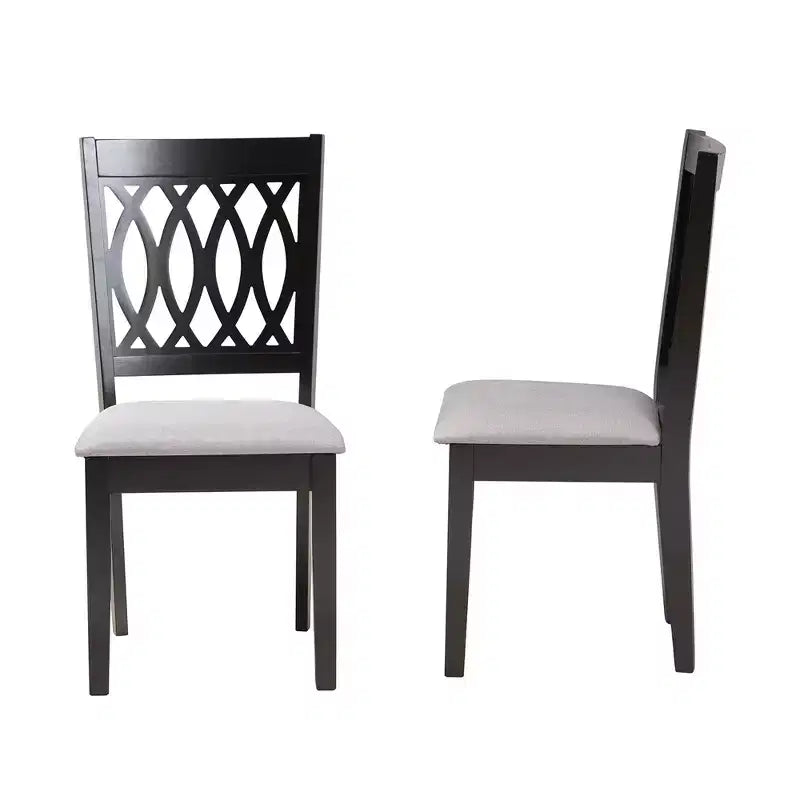 Chaise de salle à manger moderne en tissu et en bois