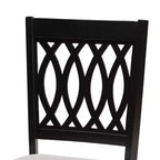 Chaise de salle à manger moderne en tissu et en bois