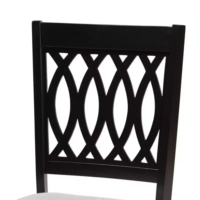 Chaise de salle à manger moderne en tissu et en bois