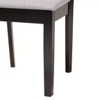 Chaise de salle à manger moderne en tissu et en bois