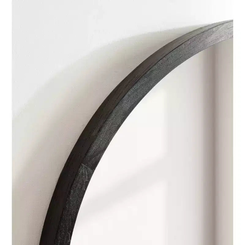 Miroir rond en bois