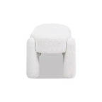 Banc ovale entièrement rembourré Boucle blanc crème laiteux